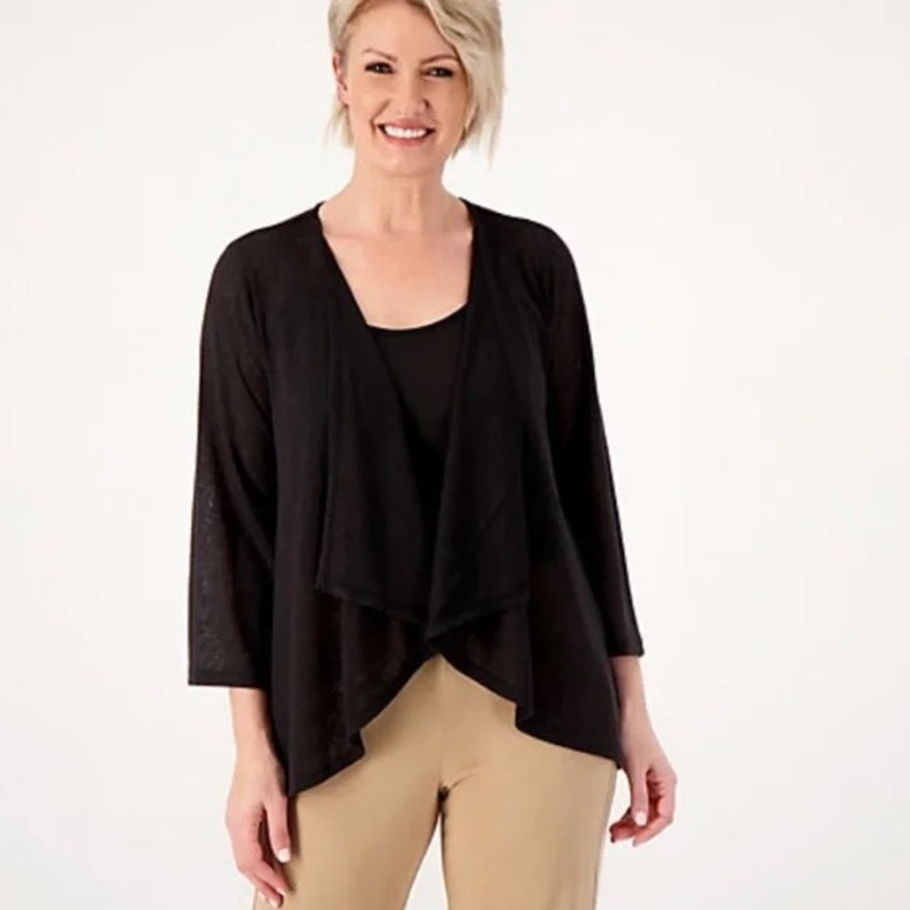 GIRL WITH CURVES Cascade Front Shrug A591120